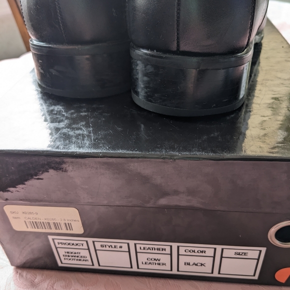 Calden Tall Men Shoes Black Leather - Picture 5 of 6
